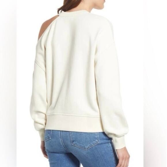 Rails Quincy Cutout Sweatshirt in Winter White Size XS - Picture 2 of 7